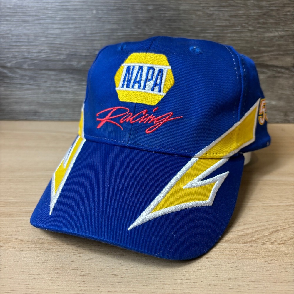 Vintage Napa Racing Hat Cap Strap Back Blue Michael Waltrip Toyota Nascar